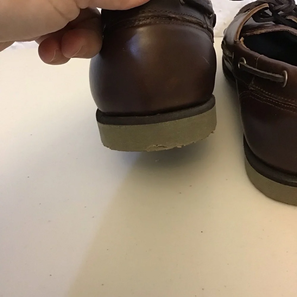 Sebago 9 (5E) Men’s Classic Brown Leather Boat Shoes Slip Ons Extra Wide Width
